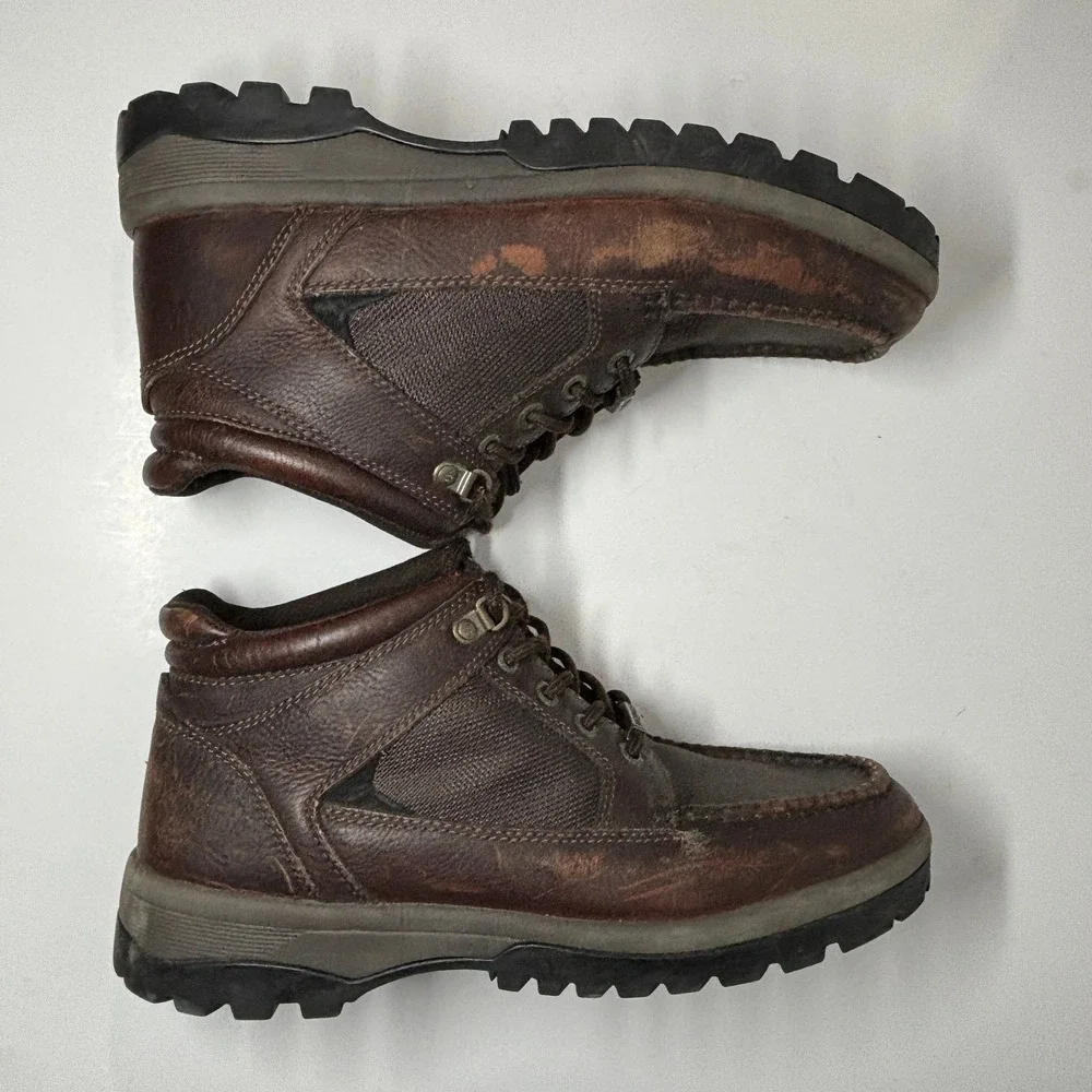 GBX Sacramento Hiking Boots Men 12M Brown Leather Waterproof Distressed Gorpcore